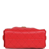 Chanel Mini 25 Hobo Bag Dark Red Caviar Antique Gold Hardware - Thumbnail View 6