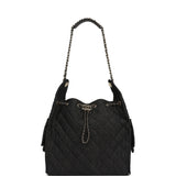 Chanel Medium 25 Hobo Bag Dark Denim Light Gold Hardware
