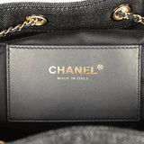 Chanel Medium 25 Hobo Bag Dark Denim Light Gold Hardware