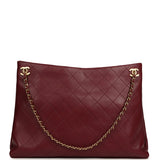 Chanel Large "Eyes on You" CC Shopping Bag Burgundy Lambskin Gold Hardware