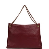 Chanel Large "Eyes on You" CC Shopping Bag Burgundy Lambskin Gold Hardware