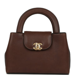 Chanel Small Kelly Shopper Brown Caviar Gold Hardware