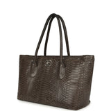 Pre-owned Chanel Large Cerf Executive Tote Bag Dark Grey Python Ruthenium Hardware - Thumbnail View 5