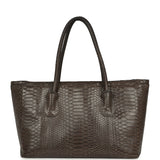 Pre-owned Chanel Large Cerf Executive Tote Bag Dark Grey Python Ruthenium Hardware - Thumbnail View 4