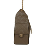 Chanel Medium 25 Hobo Bag Dark Khaki Caviar Antique Gold Hardware - Thumbnail View 3