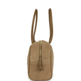 Chanel Large "Perfect Bowling" Bag Dark Beige Suede Gold Hardware