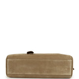 Chanel Large "Perfect Bowling" Bag Dark Beige Suede Gold Hardware