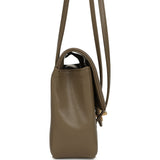 Chanel Small Preppy Coco Clutch with Straps Dark Khaki Shiny Caviar Brushed Gold Hardware