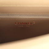 Chanel Small Preppy Coco Clutch with Straps Dark Khaki Shiny Caviar Brushed Gold Hardware