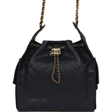 Chanel Medium 25 Hobo Bag Dark Navy Caviar Antique Gold Hardware