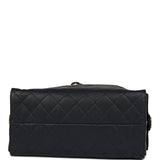 Chanel Medium 25 Hobo Bag Dark Navy Caviar Antique Gold Hardware