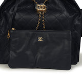 Chanel Medium 25 Hobo Bag Dark Navy Caviar Antique Gold Hardware