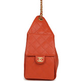 Chanel Small 25 Hobo Bag Dark Orange Caviar Antique Gold Hardware
