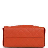 Chanel Small 25 Hobo Bag Dark Orange Caviar Antique Gold Hardware