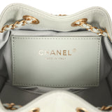 Chanel Mini 25 Hobo Bag Light Green Caviar Antique Gold Hardware