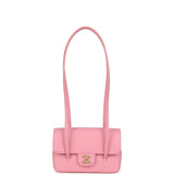 Chanel Mini Preppy Coco Clutch with Straps Pink Shiny Caviar Brushed Gold Hardware