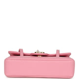 Chanel Mini Preppy Coco Clutch with Straps Pink Shiny Caviar Brushed Gold Hardware