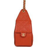 Chanel Small 25 Hobo Bag Dark Orange Caviar Antique Gold Hardware - Thumbnail View 3