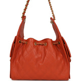 Chanel Small 25 Hobo Bag Dark Orange Caviar Antique Gold Hardware - Thumbnail View 4