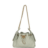 Chanel Mini 25 Hobo Bag Light Green Caviar Antique Gold Hardware - Thumbnail View 7