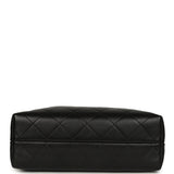 Chanel Small Coco Base Hobo Bag Brown Suede and Black Shiny Lambskin Brushed Gold Hardware