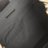 Chanel Small Coco Base Hobo Bag Brown Suede and Black Shiny Lambskin Brushed Gold Hardware