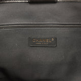 Chanel Small Coco Base Hobo Bag Brown Suede and Black Shiny Lambskin Brushed Gold Hardware