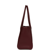 Chanel Small Cerf Shopping Bag Burgundy Calfskin Gold Hardware