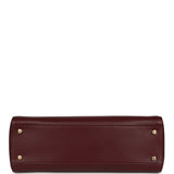 Chanel Small Cerf Shopping Bag Burgundy Calfskin Gold Hardware