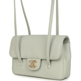 Chanel Mini Preppy Coco Clutch with Straps Light Green Shiny Caviar Brushed Gold Hardware - Thumbnail View 5