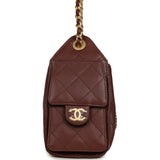 Chanel Mini 25 Hobo Bag Brown Caviar Antique Gold Hardware - Thumbnail View 3