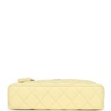 Chanel Top Handle Long Vanity Case with Chain Light Yellow Caviar Light Gold Hardware - Thumbnail View 6