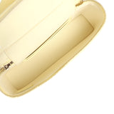 Chanel Top Handle Long Vanity Case with Chain Light Yellow Caviar Light Gold Hardware - Thumbnail View 8