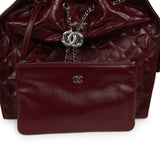 Chanel Medium 25 Hobo Bag Dark Burgundy Shiny Crumpled Calfskin Silver Hardware - Thumbnail View 8