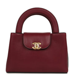Chanel Small Kelly Shopper Dark Burgundy Caviar Gold Hardware