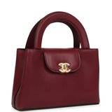 Chanel Small Kelly Shopper Dark Burgundy Caviar Gold Hardware - Thumbnail View 2