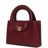 Chanel Small Kelly Shopper Dark Burgundy Caviar Gold Hardware - Thumbnail View 5