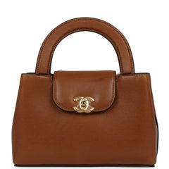 Chanel Small Kelly Shopper Camel Caviar Gold Hardware