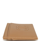 Chanel Classic CC Card Holder Wallet Dark Beige Caviar - Thumbnail View 3