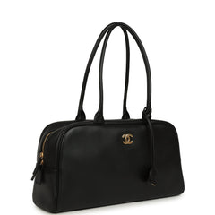 Chanel Large "Perfect Bowling" Bag Black Gold Hardware