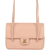 Chanel Small Preppy Coco Flap Bag Light Pink Shiny Caviar Brushed Gold Hardware - Thumbnail View 1