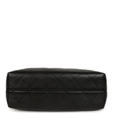 Chanel Small Coco Base Hobo Bag Brown Suede and Black Shiny Lambskin Brushed Gold Hardware - Thumbnail View 6