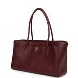 Chanel Small Cerf Shopping Bag Burgundy Calfskin Gold Hardware - Thumbnail View 5
