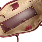 Chanel Small Cerf Shopping Bag Burgundy Calfskin Gold Hardware - Thumbnail View 7