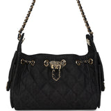 Chanel Mini 25 Hobo Bag Dark Blue Denim Light Gold Hardware - Thumbnail View 1