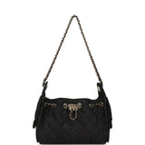 Chanel Mini 25 Hobo Bag Dark Blue Denim Light Gold Hardware - Thumbnail View 7