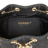 Chanel Mini 25 Hobo Bag Dark Blue Denim Light Gold Hardware - Thumbnail View 9