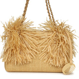 Chanel Small CC Shopping Bag Beige Braided Raffia Gold Hardware - Thumbnail View 1
