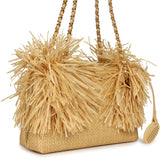 Chanel Small CC Shopping Bag Beige Braided Raffia Gold Hardware - Thumbnail View 2