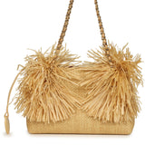 Chanel Small CC Shopping Bag Beige Braided Raffia Gold Hardware - Thumbnail View 4